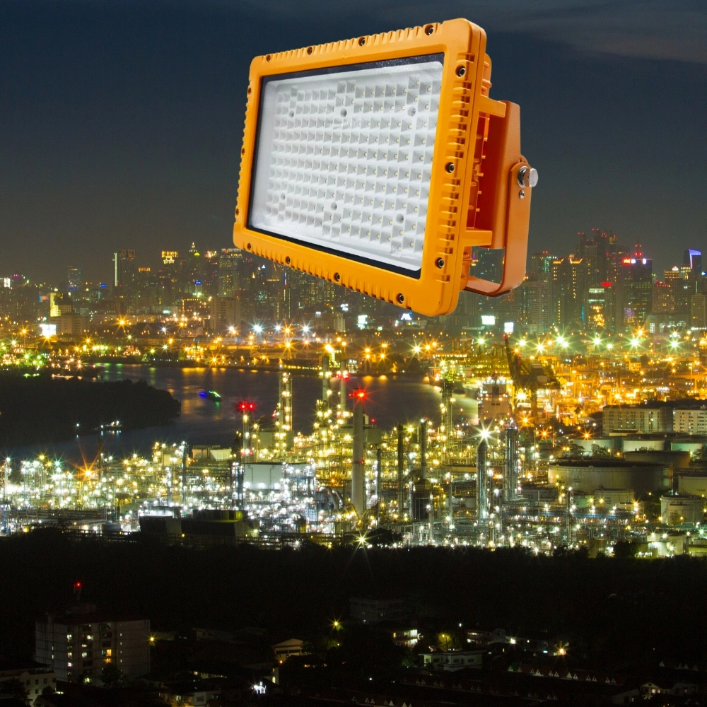 Factory Price Atex Certified High Power 100W ADC12 Aluminum Housing Zone 1 Zone 2 LNG Gas Station Oil Industry Chemical Plant Explosion Proof Light