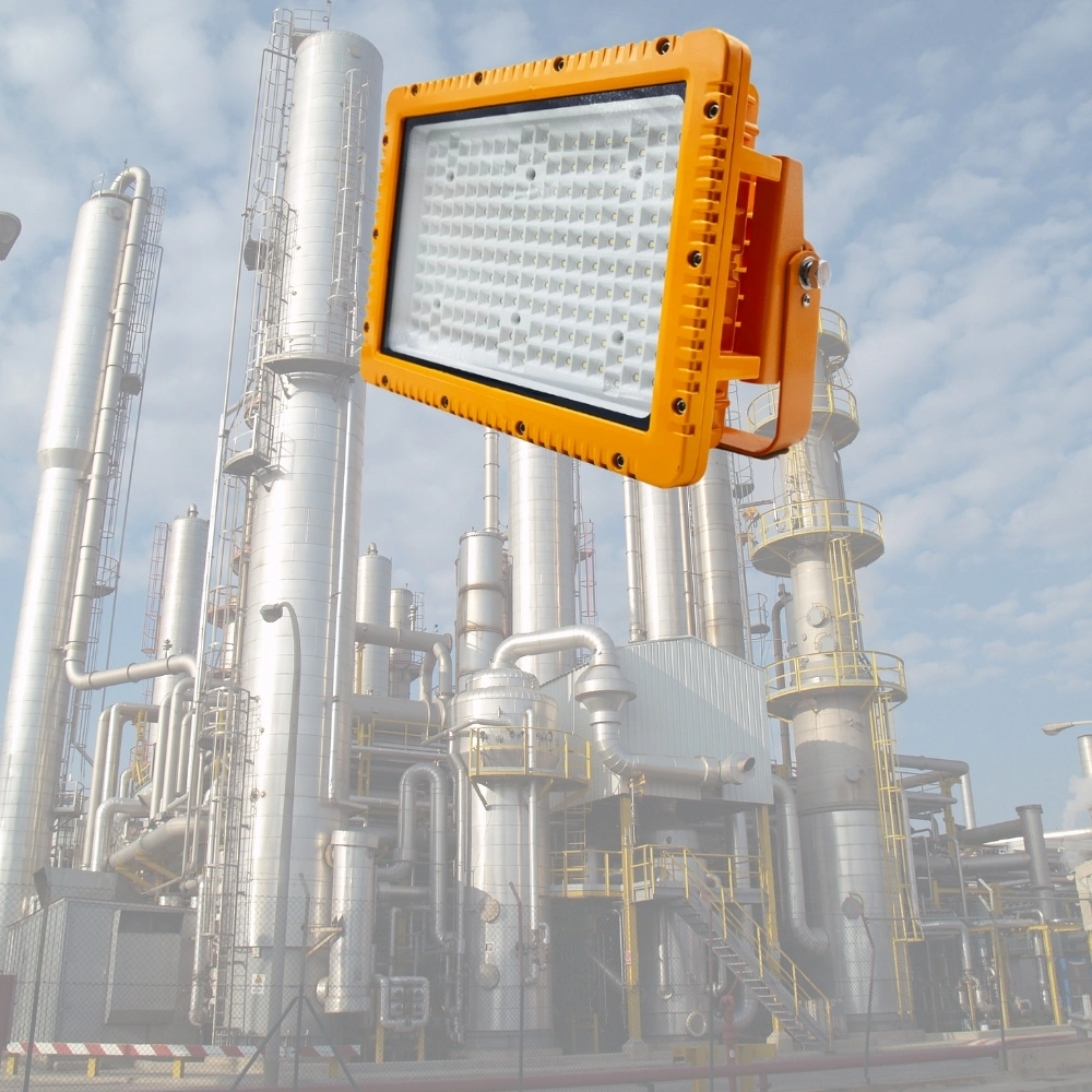 Factory Price Atex Certified High Power 100W ADC12 Aluminum Housing Zone 1 Zone 2 LNG Gas Station Oil Industry Chemical Plant Explosion Proof Light