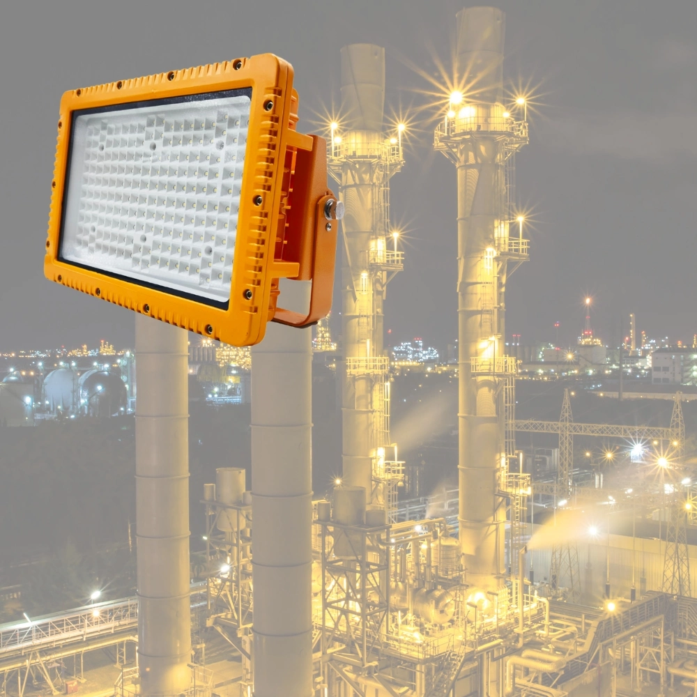 Factory Price Atex Certified High Power 100W ADC12 Aluminum Housing Zone 1 Zone 2 LNG Gas Station Oil Industry Chemical Plant Explosion Proof Light