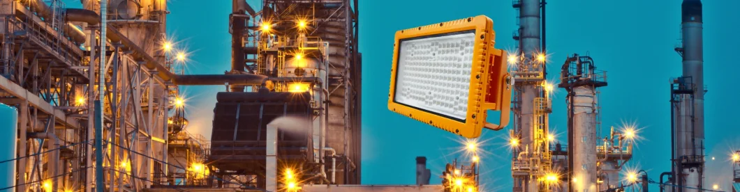 Factory Price Atex Certified High Power 100W ADC12 Aluminum Housing Zone 1 Zone 2 LNG Gas Station Oil Industry Chemical Plant Explosion Proof Light