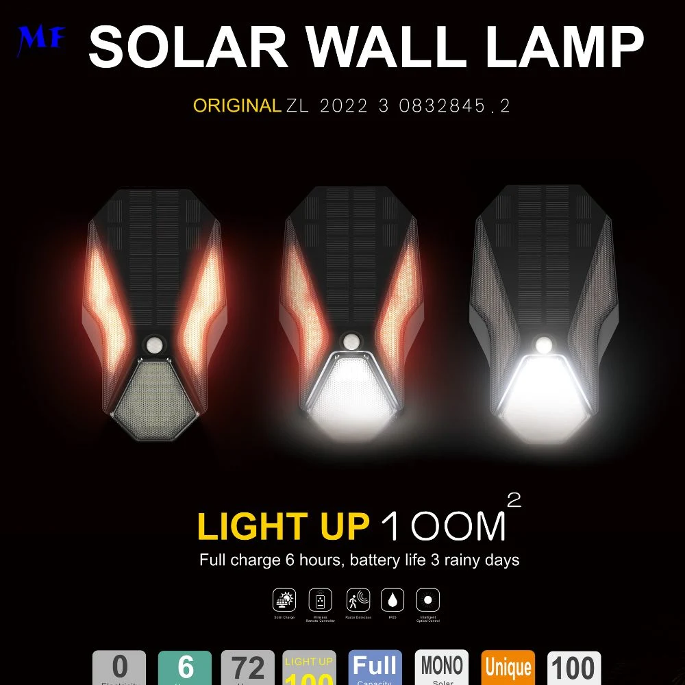 Illuminazione esteriore Luci di sicurezza Luce da giardino Ignifuga IP65 CE RoHS Buona qualità Luci solari esteriori LED Dal crepuscolo all'alba 0