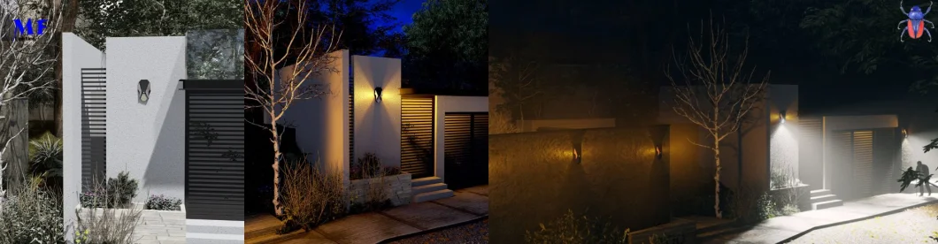 Illuminazione esteriore Luci di sicurezza Luce da giardino Ignifuga IP65 CE RoHS Buona qualità Luci solari esteriori LED Dal crepuscolo all'alba 3