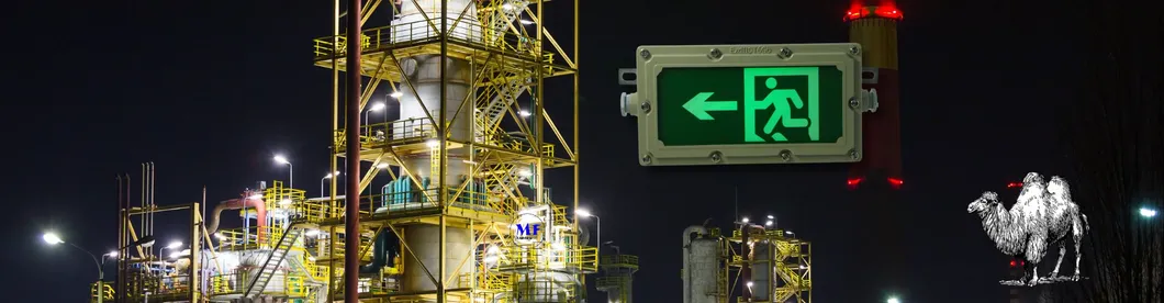 Battery Back Up Luminaries Atex LED Fireproof Exit Sign Emergency Light with IP65 Waterproof 12