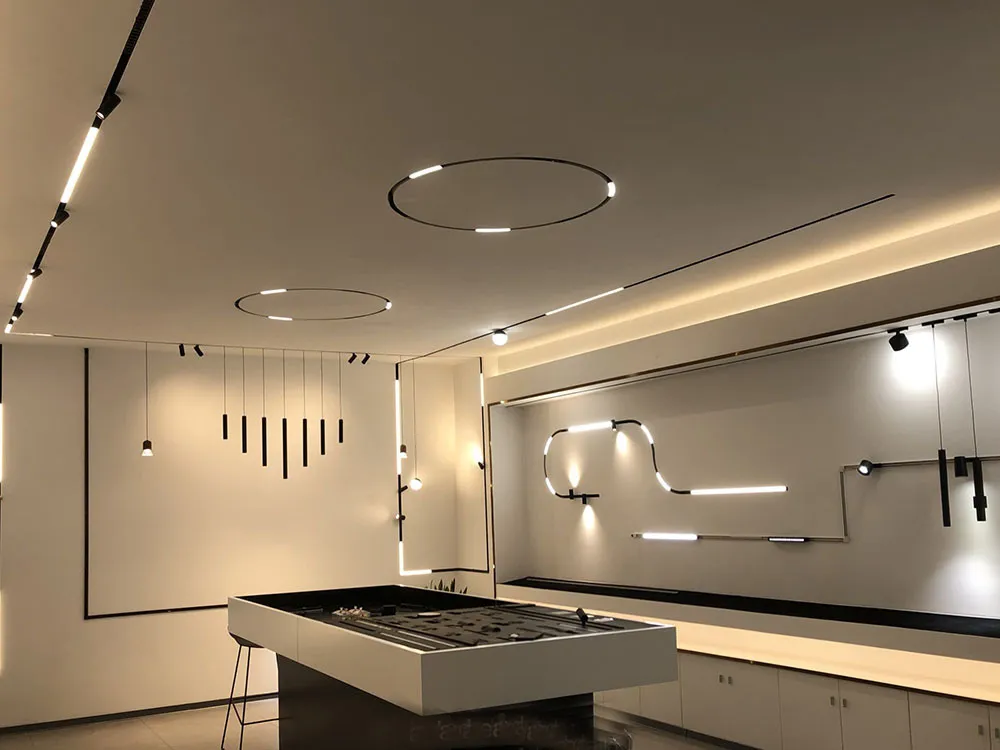 LED Magnetic Linear Light Thin Slim Aluminium Plastic SMD L Shape 30W Negozio Cantina Bevande Negozio Libri Negozio Indumenti 2