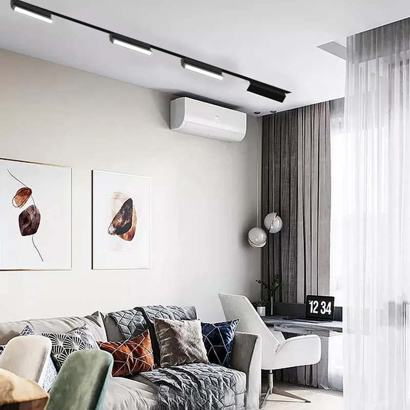 LED Magnetic Linear Light Thin Slim Aluminium Plastic SMD L Shape 30W Negozio Cantina Bevande Negozio Libri Negozio Indumenti 7