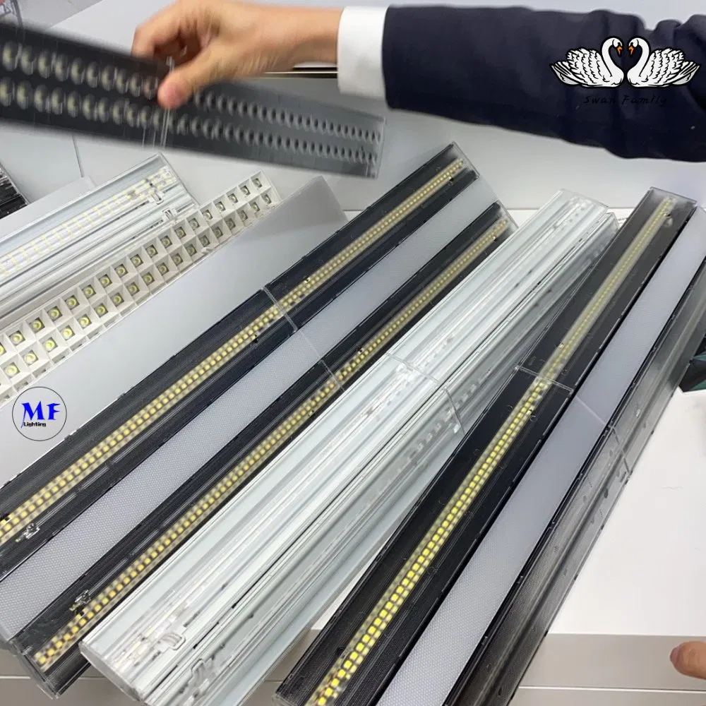 Luce lineare a binario LED Blu 2 pannelli Plastica Fruttivendolo Supermercato Magazzino Libreria Officina Stoccaggio Biciclette Ufficio Negozio di Abbigliamento 0