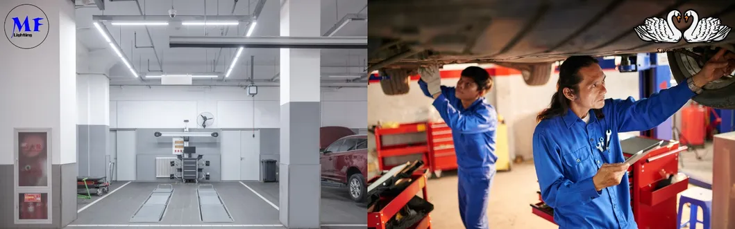 Luce lineare a binario LED Blu 2 pannelli Plastica Fruttivendolo Supermercato Magazzino Libreria Officina Stoccaggio Biciclette Ufficio Negozio di Abbigliamento 8