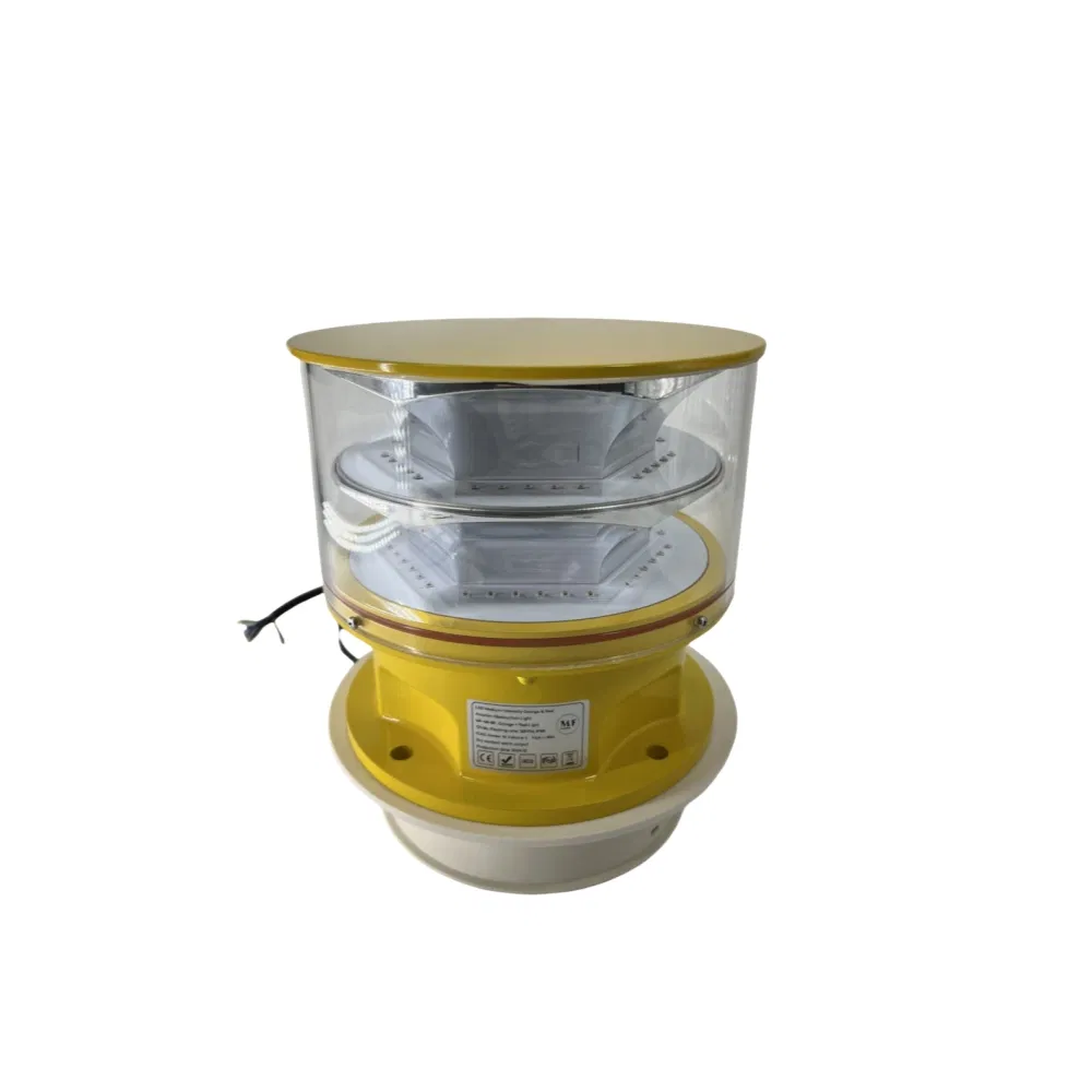 Lumiere di ostacolo all'aviazione a LED Fotocellula di fusione IP66Telecomunicazioni Piattaforma offshore di gas giallo 5
