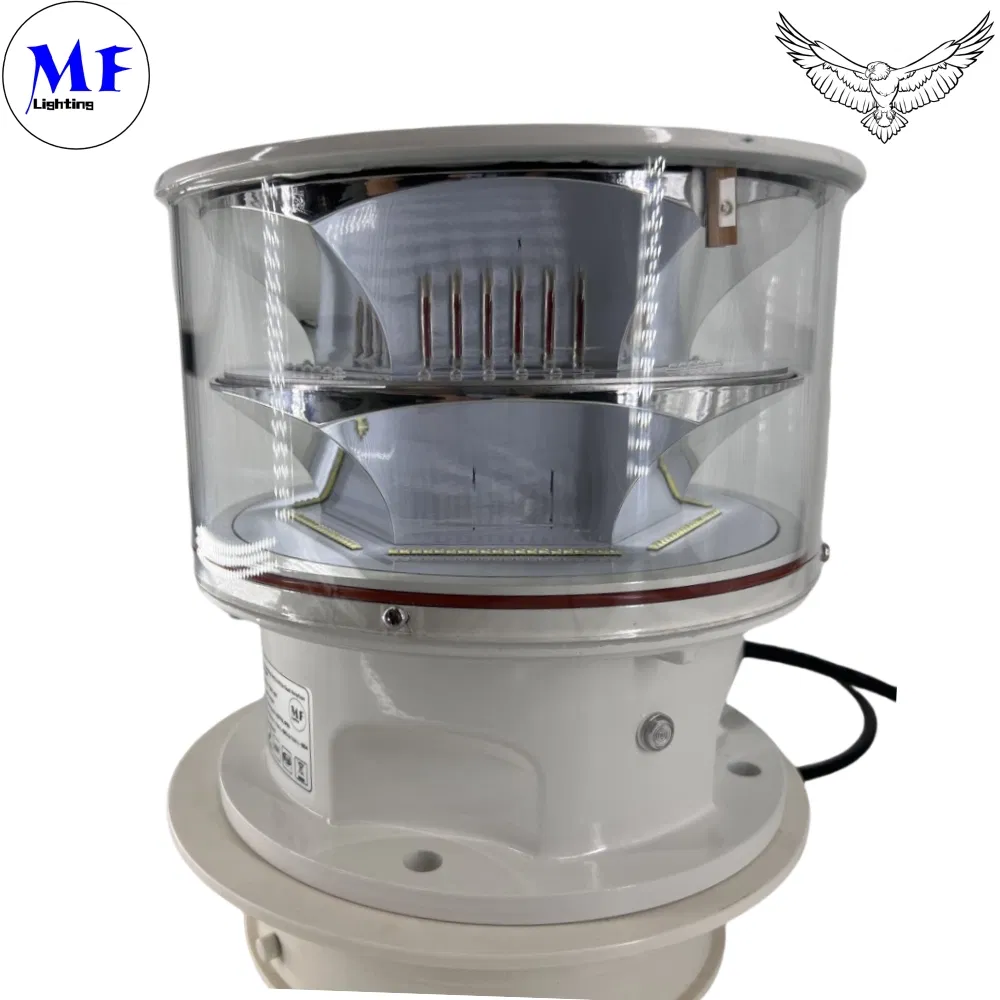 Lumiere di ostacolo all'aviazione a LED Fotocellula di fusione IP66Telecomunicazioni Piattaforma offshore di gas giallo 4