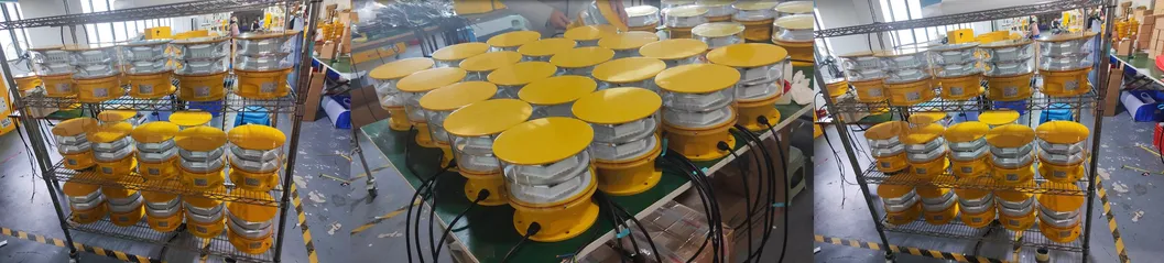 Lumiere di ostacolo all'aviazione a LED Fotocellula di fusione IP66Telecomunicazioni Piattaforma offshore di gas giallo 7