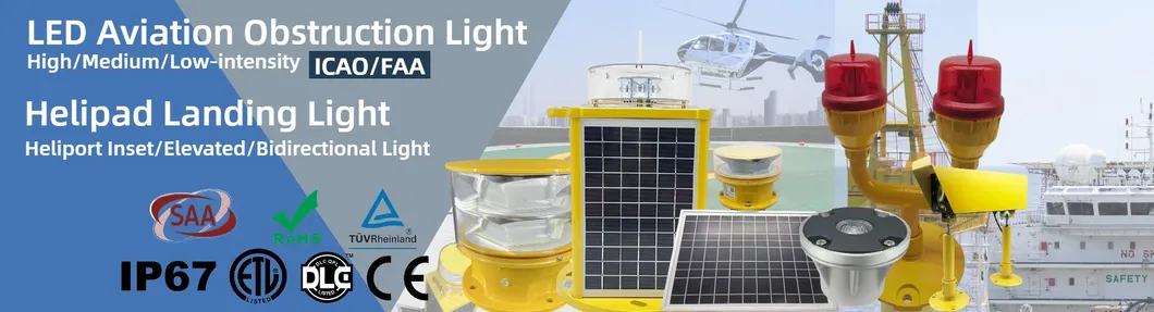 Luce di ostruzione aeronautica a LED IP66 Impermeabile Rosso Bianco Doppia testa Fotocellula integrata Luce di segnalazione ostacoli per aeromobili LED a bassa intensità 0