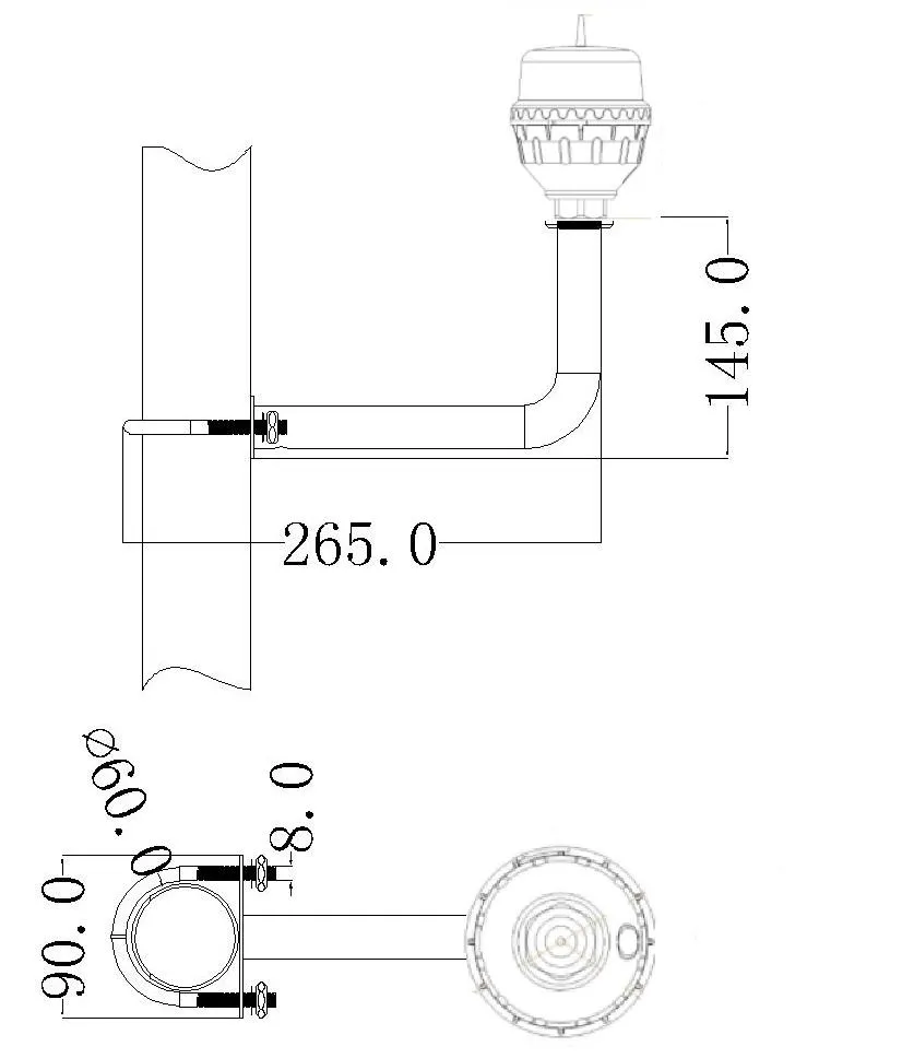 Luce di ostruzione aeronautica a LED IP66 Impermeabile Rosso Bianco Doppia testa Fotocellula integrata Luce di segnalazione ostacoli per aeromobili LED a bassa intensità 7