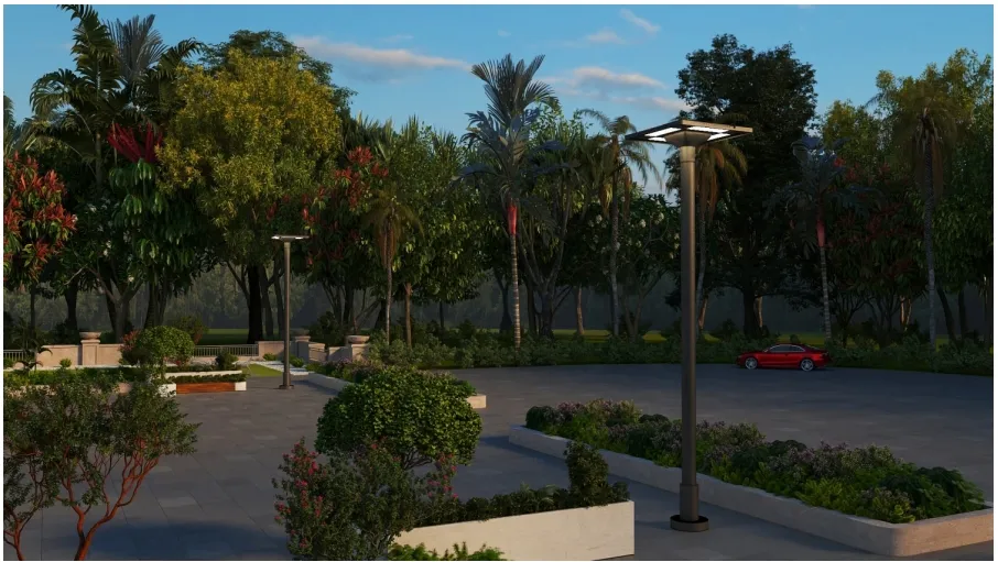 Luce solare da giardino a LED per strada, parete, impermeabile 40W IP65 Ik08, per parchi, sentieri, marciapiedi, scuole, cortili 7