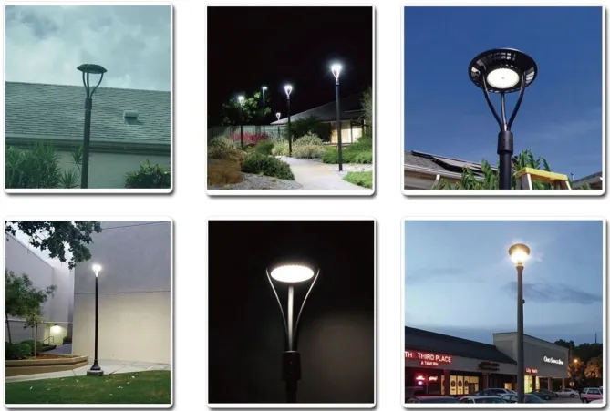 Luce da giardino a LED regolabile Antiumidità IP65 150W Impermeabile 140lm/W Nero Fairy Lawn Cortile Post Top 10