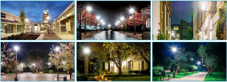 Lampada da giardino a LED sintonizzabile Anti-Shock IP65 48/64/80W Impermeabile 130lm/W Lanterna Nero e Bianco per Prato 8