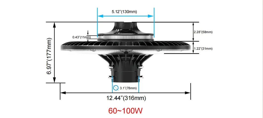 Lampada da palo da giardino a LED a risparmio energetico, luce per area, 140lm/W, Smart-Tuning 200W per autostrade, aree di sosta, complessi sportivi, lungomare 4