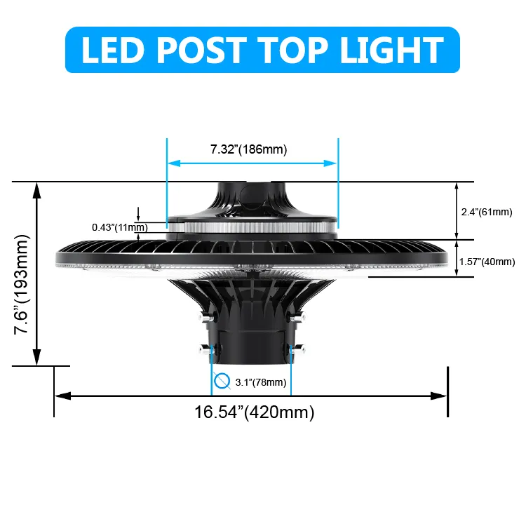 Lampada da palo da giardino a LED a risparmio energetico, luce per area, 140lm/W, Smart-Tuning 200W per autostrade, aree di sosta, complessi sportivi, lungomare 5