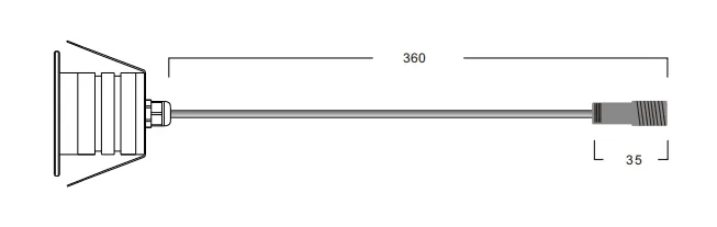 Luce a LED per gradini, vialetti 12V 3W 24V IP65, quadrata, interrata, per camminamenti, percorsi pedonali, yacht, giardino, vialetto 0