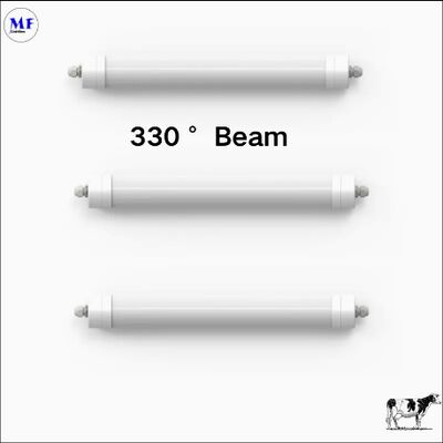LED Tri-Proof Light Anti-Ammonia White Color Ik10 IP69K 0~10V Dim CCT Power Adjustable 170lm/W 1.6m for Diary Cow Sheep Farmyard Livestock