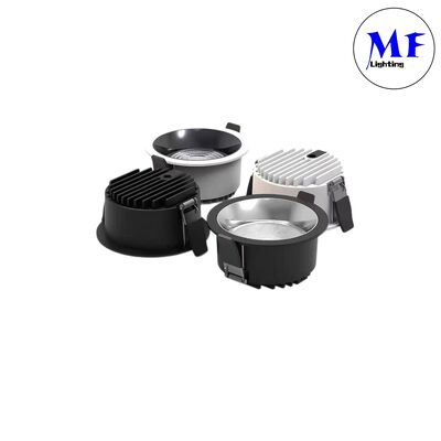 Smart CCT Power Dimming Adjustable High Aluminum Recessed Downlight 7W/10W/12W/15W/18W/20W/25W/30W/35W/40W/45W/50W/60W/70W/80W/100W LED Down Light
