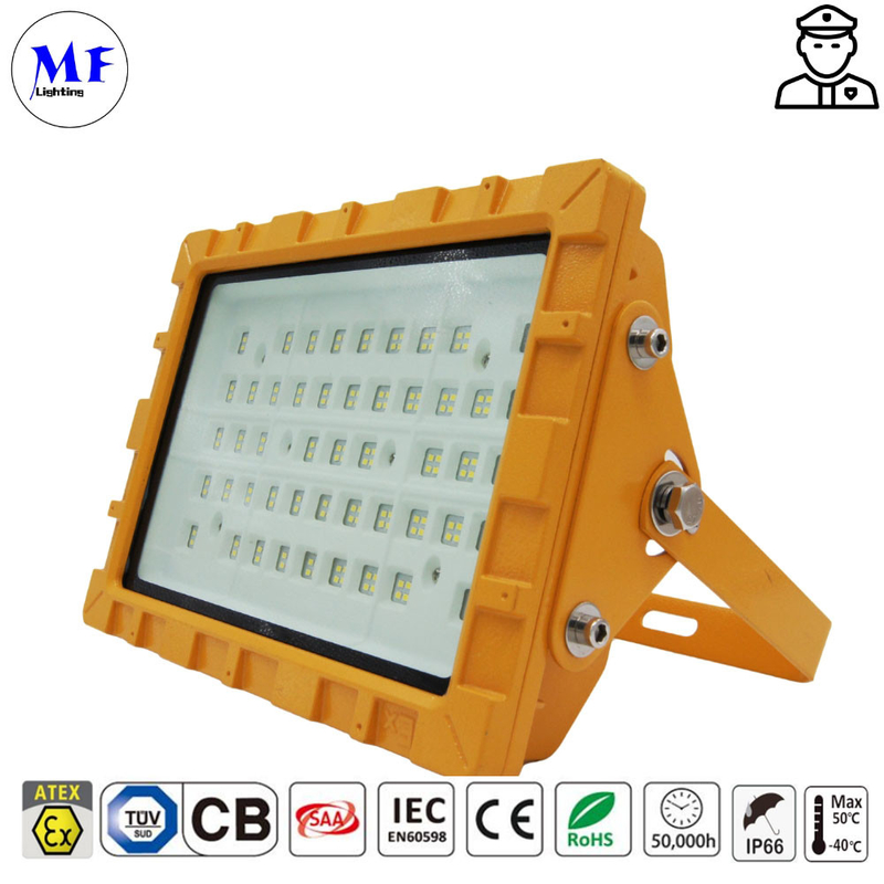 LED Explosion Proof Light Atex Certified High Power ADC12 Aluminum Housing Zone 1 Zone 2 LNG Gas Station Oil Industry