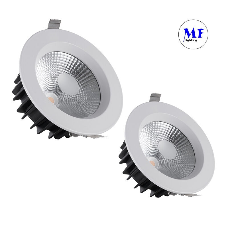 Factory Price Spring Clip Installation 40W COB Downlight 2700-6000K Tunable CCT High CRI Ra90 Triac 0-10V Dali-2 Dali Dt8 Tuya Zigbee Dimmable Down Light
