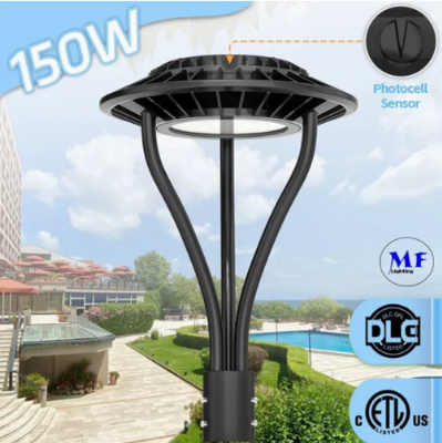 Luce da giardino a LED regolabile Antiumidità IP65 150W Impermeabile 140lm/W Nero Fairy Lawn Cortile Post Top