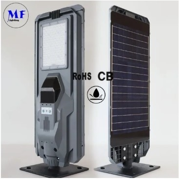Lampada da giardino stradale a LED con sensore di movimento, impermeabile, ABS, argentato, 50W, IP65, 100lm/W, 6500K 7000K, autostrada, sentiero, marciapiede, cortile