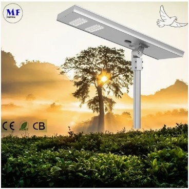 Lampada solare da giardino a LED con sensore di movimento Bianco Argentato 120W 100W 80W Alluminio IP66 Sentiero Villa Cortile