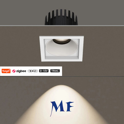 Luce a soffitto LED faretti quadrati Residenziale Hotel Caffetteria Negozio Commerciale Ristorante Nessun abbagliamento Dali Dim Tuya Zigbee Ik07 IP44 5W 7W 10W 12W15W W