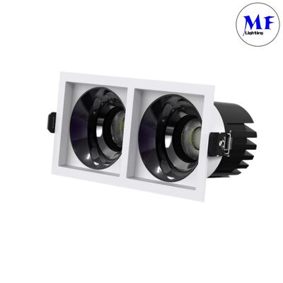 Faretti LED quadrati da incasso in alluminio da 7W/10W/12W/15W/14W/20W/24W/30W/21W/30W/36W/45W 1 2 3 teste, dimmerazione intelligente CCT DALI 0-10V, faretti LED IP44 per hotel