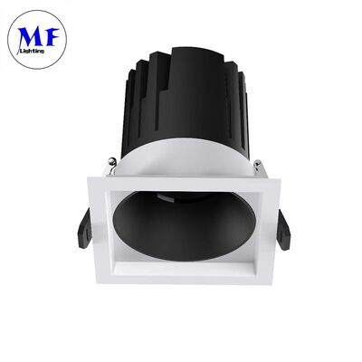 Corpo quadrato in alluminio pressofuso IP20/IP44 15°/24°/36°/50° LED Down Light Triac 0-10V Dali-2 DALI DT8 Spot Downlight Incasso