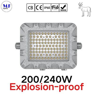 ATEX LED Flood Light Zona 1 Zona 2 Alu. impermeabile 300W 400W IP66 Ik10 Aspra siderurgia industriale Centrali elettriche Alcol olio gas