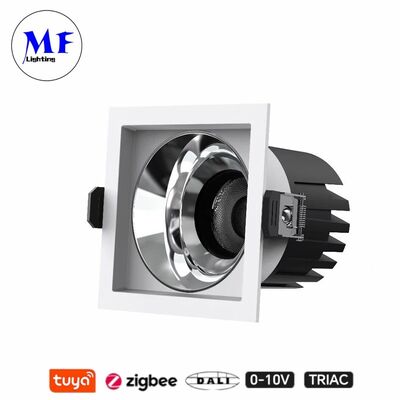 Faretti LED quadrati da incasso 7W Triac 0-10V Dali CCT Potenza regolabile dimmerabile Smart Dim Alluminio
