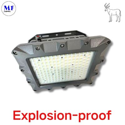 Prezzo di fabbrica Petrolio Gas Chimica Marina Mineria Iecex ATEX Fusione a stiro Alluminio IP66 Ik08 5 anni Garanzia LED Inondazione a prova di esplosione ATEX Luce certificata