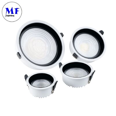 Plafoniera ad incasso, faretti LED SMD antiriflesso da 7W10W20W30W50W60W80W100W, TRIAC/0-10V/DALI-2/DALI DT6 DT8 fascio ampio 120°, 160LM/W CRI90, con CE RoHs