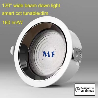 Plafoniera LED Rotonda SMD Fascio Ampio 120 Gradi 140lm/W 160lm/W IP44 Ik07 50W 60W 70W 80W 100W Dali Tuya Zigbee Cassa Nera Bianca