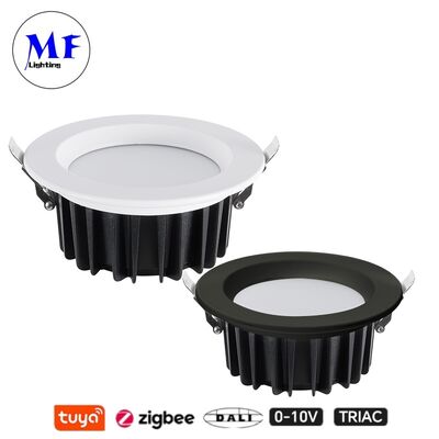 Dimmabile 7W 100lm/W LED Spot Down Light CCT Regolabile CRI90 Triac /0-10V/Dali-2/Tuya Zigbee Beam Angle 60° SMD anti-abbagliamento reticolato per luoghi commerciali e residenziali