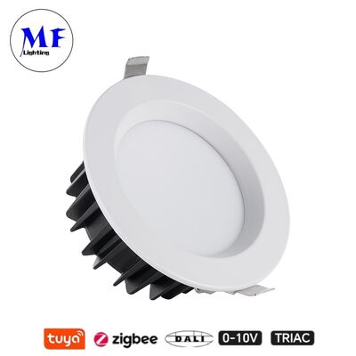 Faretti LED da incasso 15W 100lm/W CCT regolabile CRI90 Triac /0-10V/Dali-2/Tuya Zigbee dimmerabile Angolo di fascio 60° SMD antiriflesso per luoghi commerciali e residenziali