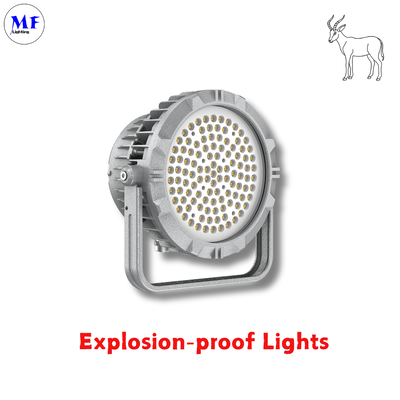 240W LED Explosion Proof Flood Light Atex Certificato IP66 Ik08 Durable Round Robust 240W LNG Oil Gas Industrial Piattaforma marina Mineria chimica industriale