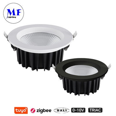 Prezzo di fabbrica IP40 CCT Regolabile Triac Dali Tuya Dimmabile Smart Zigbee 35W 50W COB LED Spot Recessed Down Light per cucina Spazi commerciali industriali al dettaglio