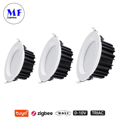 Prezzo di fabbrica IP40 Anti-Glare Triac Dali Tuya Dimmable Smart Zigbee 7W 15W SMD LED Spot Down Recessed Light per cucina Spazi commerciali industriali al dettaglio