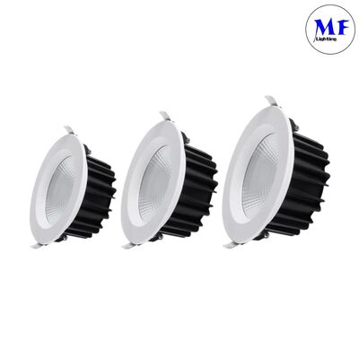 Alumini 60 gradi Triac 0-10V Dali Smart Dimming Dimmabile CCT regolabile 5W/7W/10W/12W/15W/20W/25W/30W/35W/40W/45W/50W Downlight Recessed COB LED Down Light