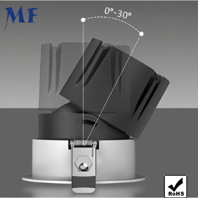 Faretti LED da incasso rotondi antiriflesso 10W 20W 25W 120lm/W EIK07 Driver ETL 5 CCT regolabili Dali Dim COB