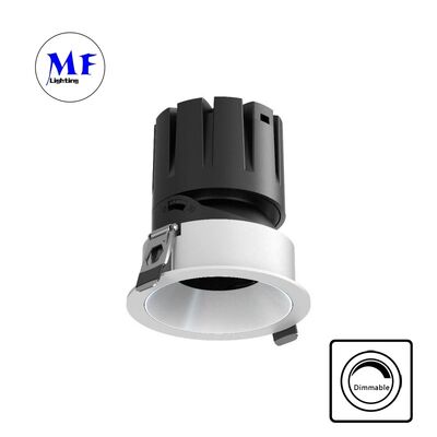 Lente ottica per faretti LED COB incassati antiriflesso, angolo del fascio 15-55°, illuminazione regolabile 0-30°, 110 V CA 5 CCT DIP e faretti incassati dimmerabili 200-240 V CA